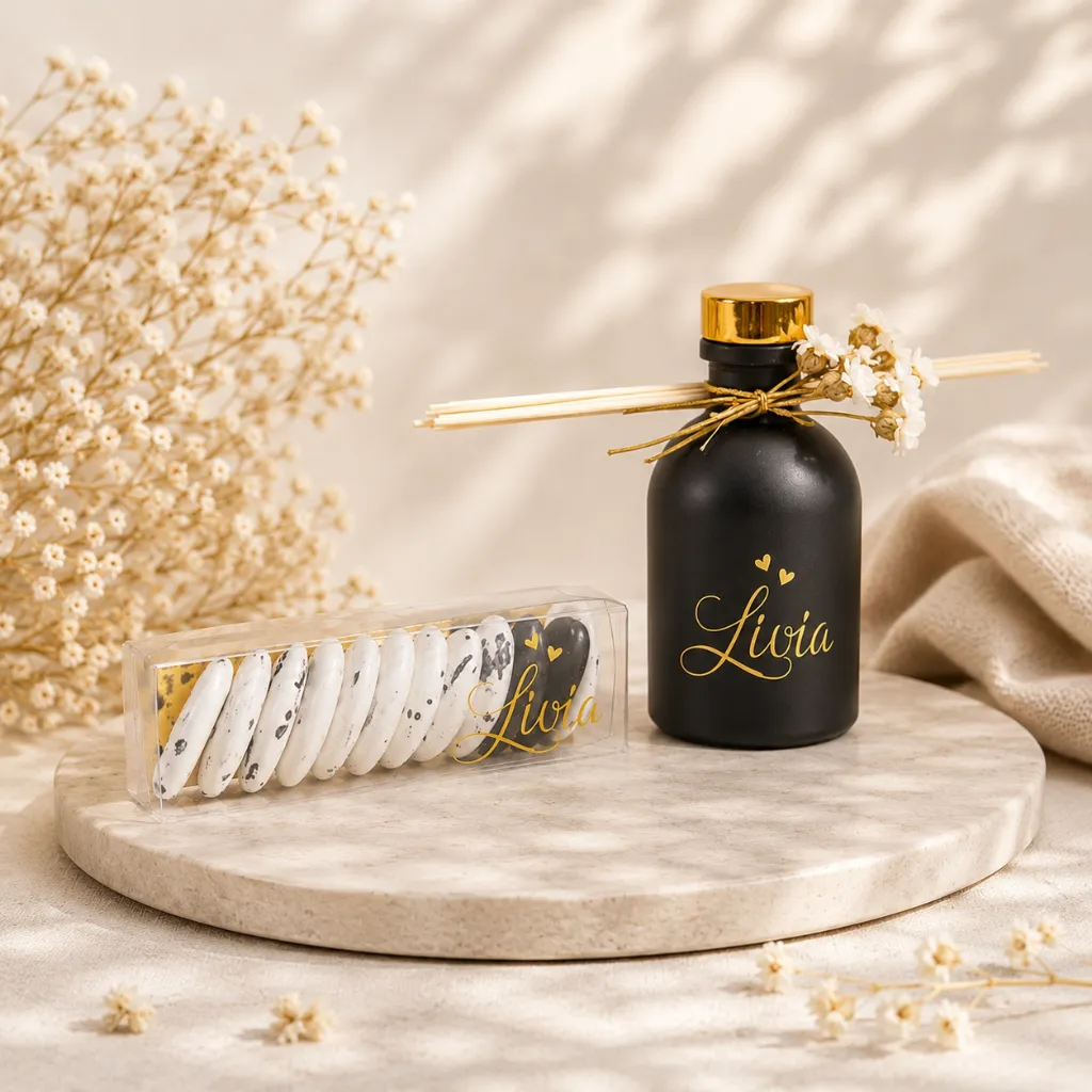 Glazen-Luxe-Flesje–zwart-met-doosje-suikerbonen.webp