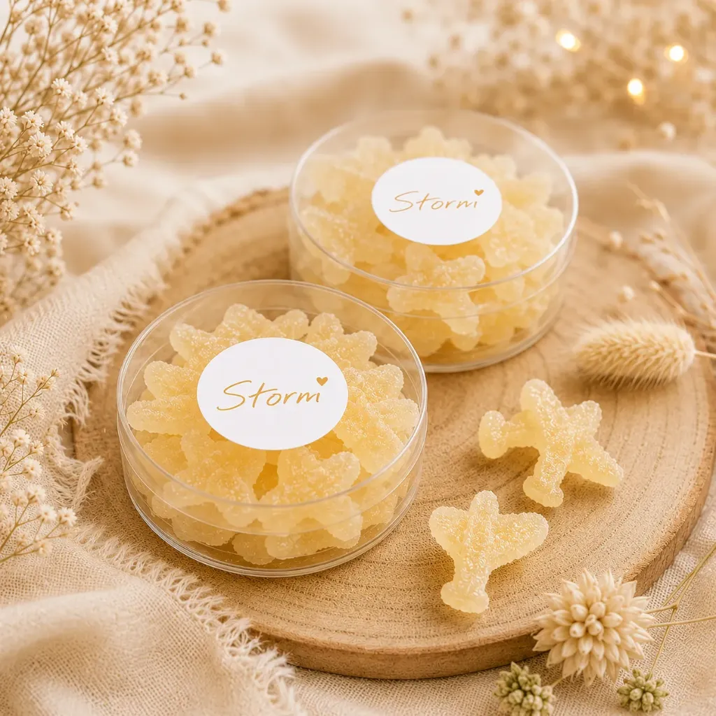 Rond mica doosje met goudkarton – set van 12