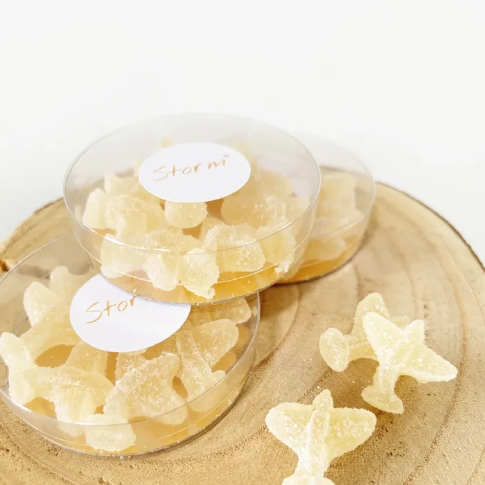 Rond mica doosje met goudkarton – set van 12
