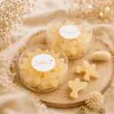 Rond mica doosje met goudkarton – set van 12