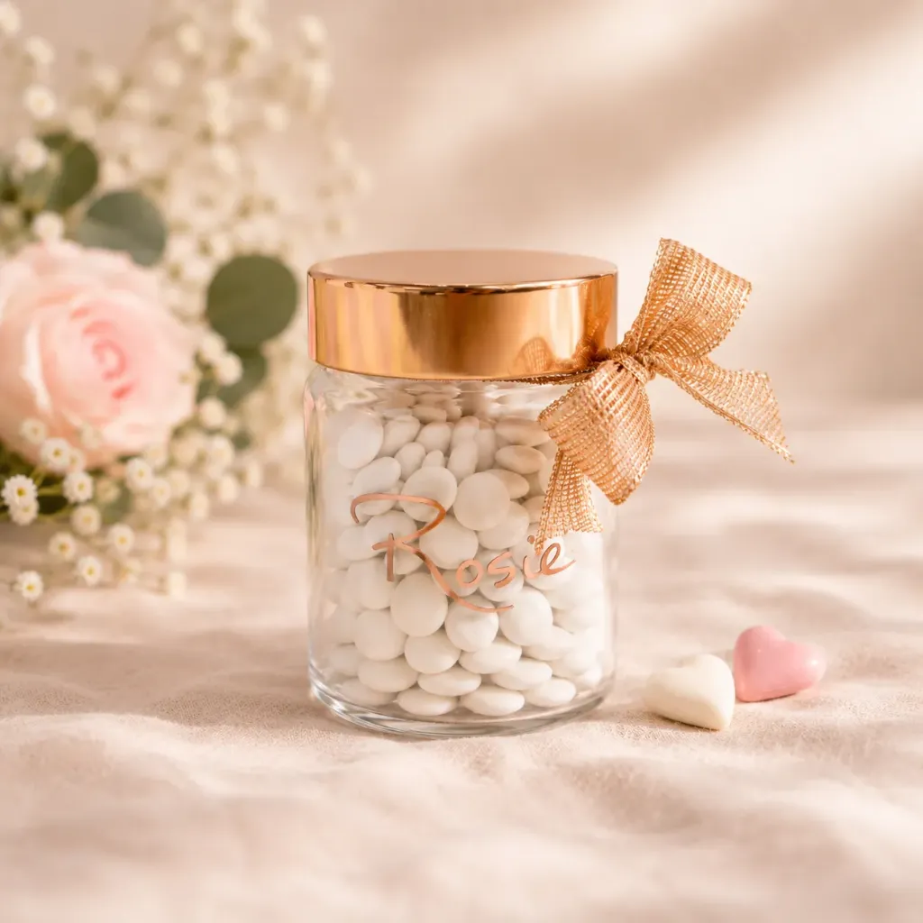 Glazen Potje met Gouden Deksel (Set van 12)