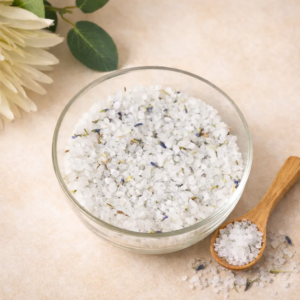 Badzout met Lavendel & Rozemarijn – navulling per kg