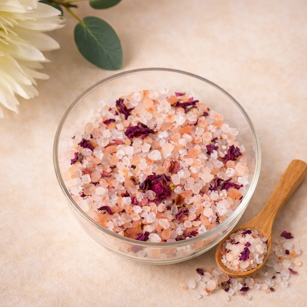 Himalaya badzout met Rozenblaadjes – navulling per kg