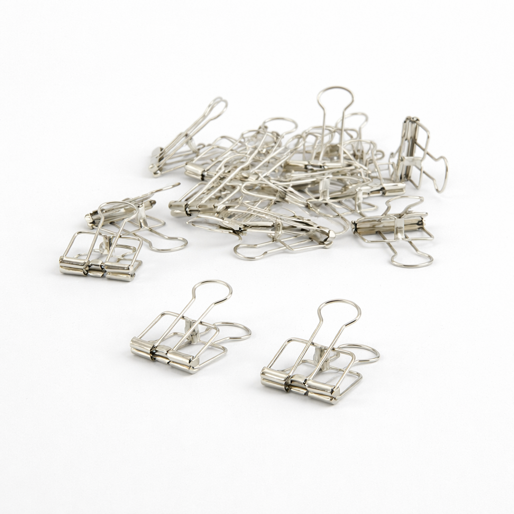 Metalen nijpertjes zilver – set van 12