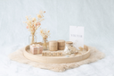 Rond houten dienblad