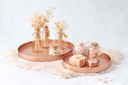 Ronde metalen dienbladen – Rosé goud