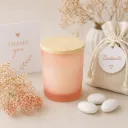 Geurkaarsje blush met houten dekseltje – set van 12