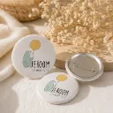 Button met speld groot (set van 12)