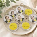 Ronde plexi sleutelhanger (set van 12)