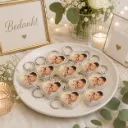 Sleutelhanger hartje in plexi (set van 12)