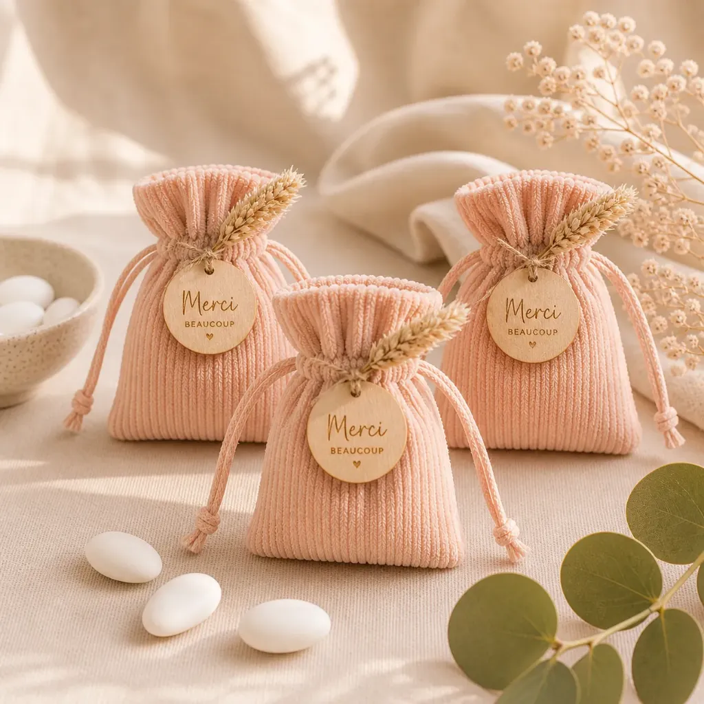 Velours Stropzakje – Blush – Set van 12