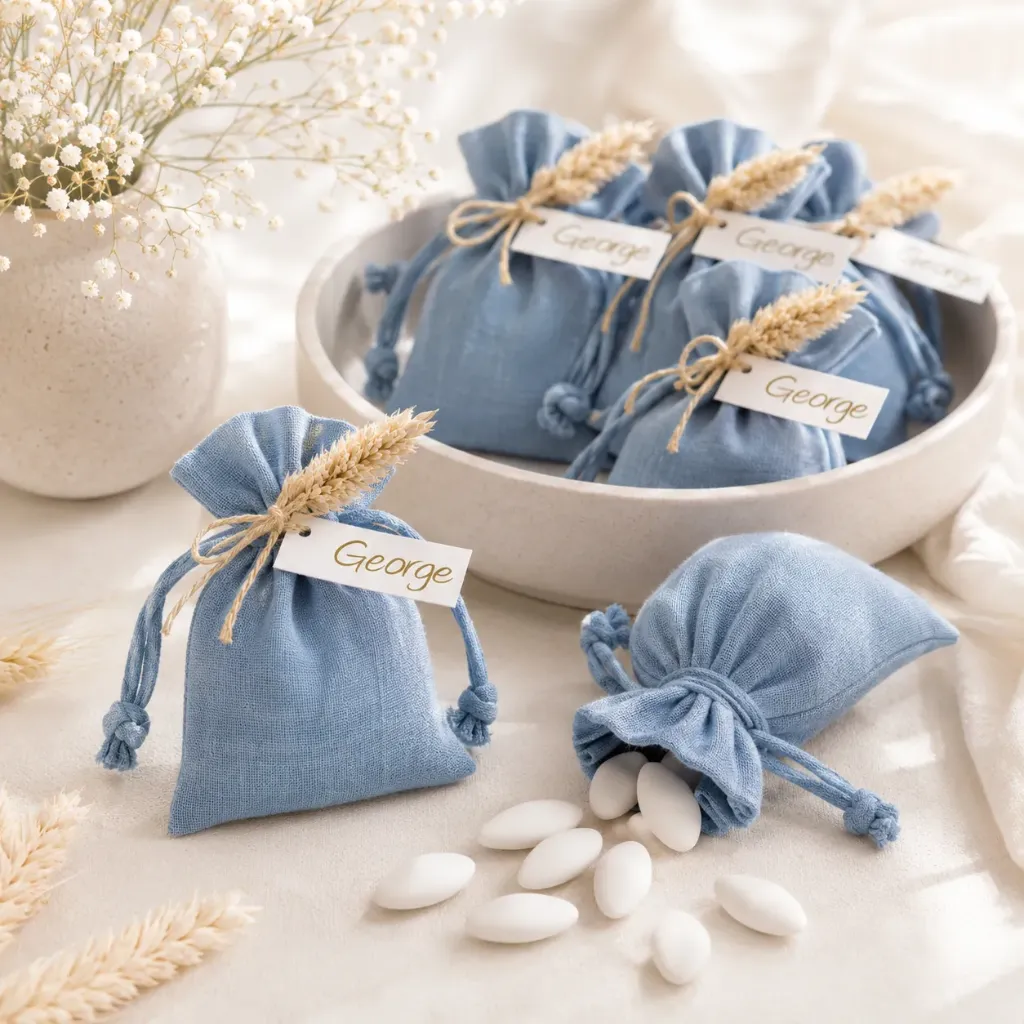 Tetra Stropzakje - Blauw – Set van 12