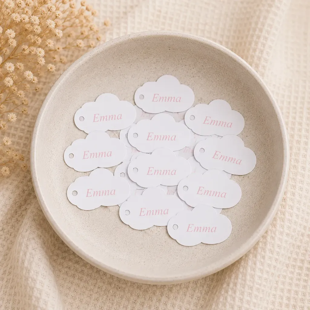 Naamkaartje wolkje – set van 12