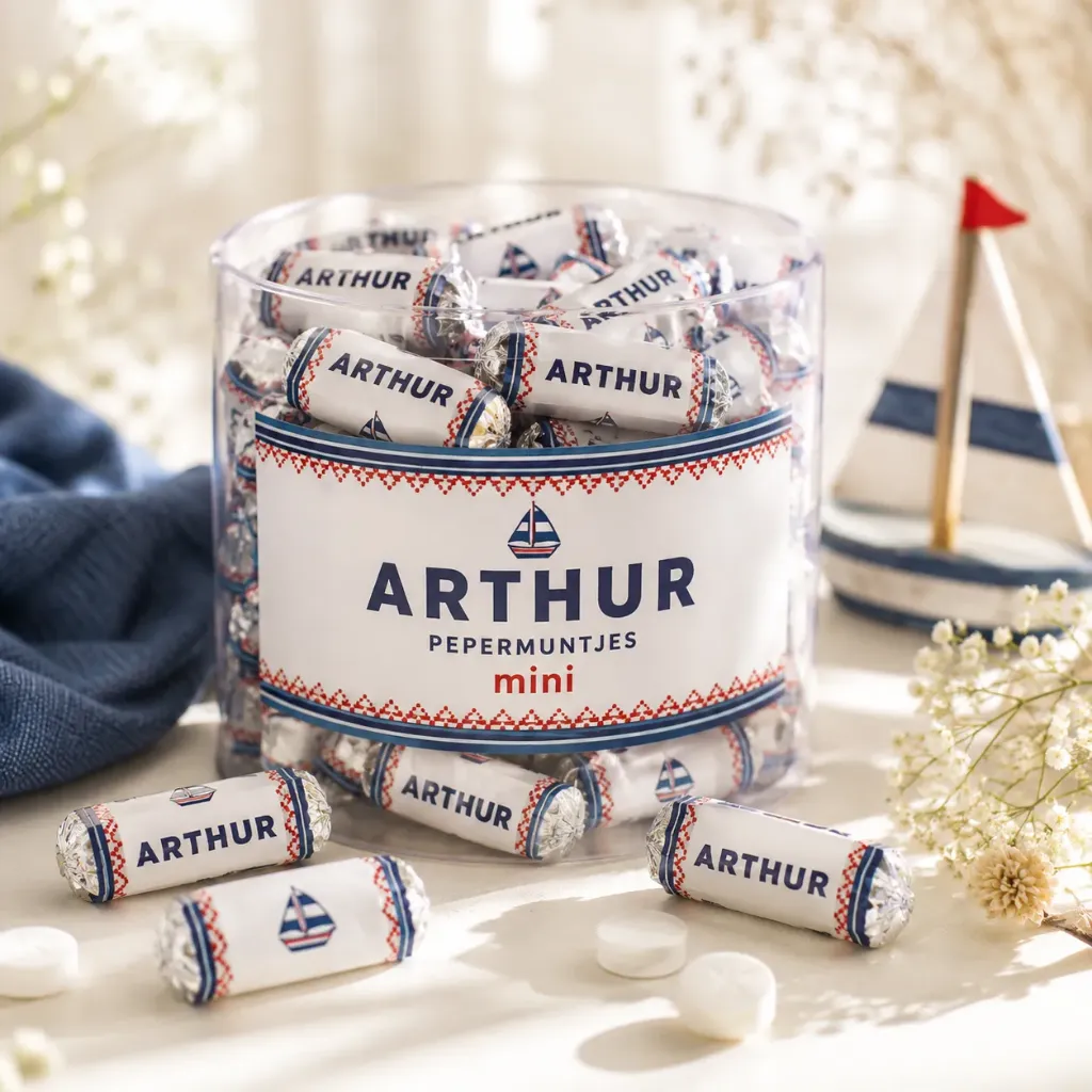 Mini King pepermuntjes met gepersonaliseerd label - Set van 12