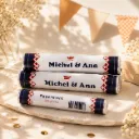 King pepermuntrol met gepersonaliseerd label - set van 12