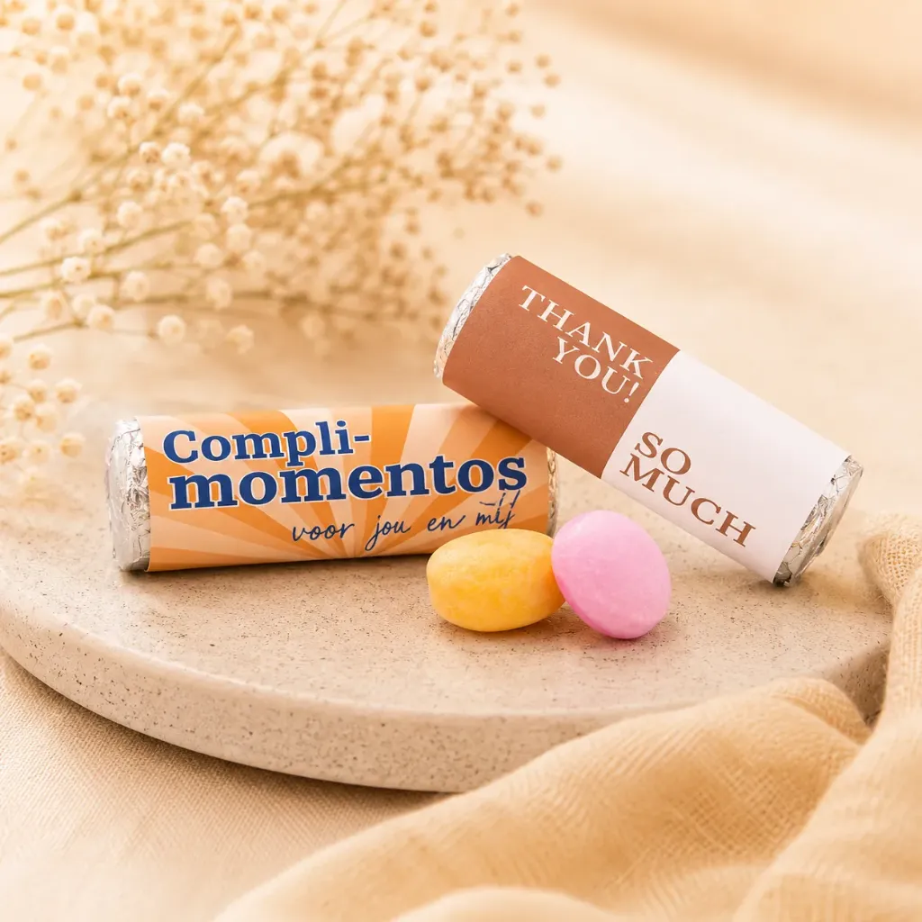 Mini Mentos met label - set van 12