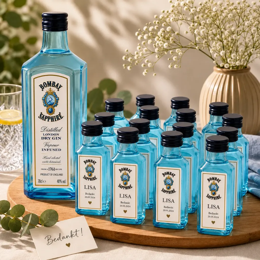 Mini Bombay Sapphire Gin Flesjes – Set van 12