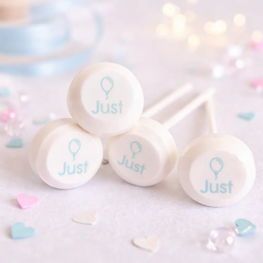 Witte lolly’s met naamopdruk (per 25 stuks)