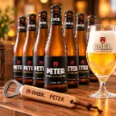 Gepersonaliseerde bieretiketten Omer-stijl (set van 6)