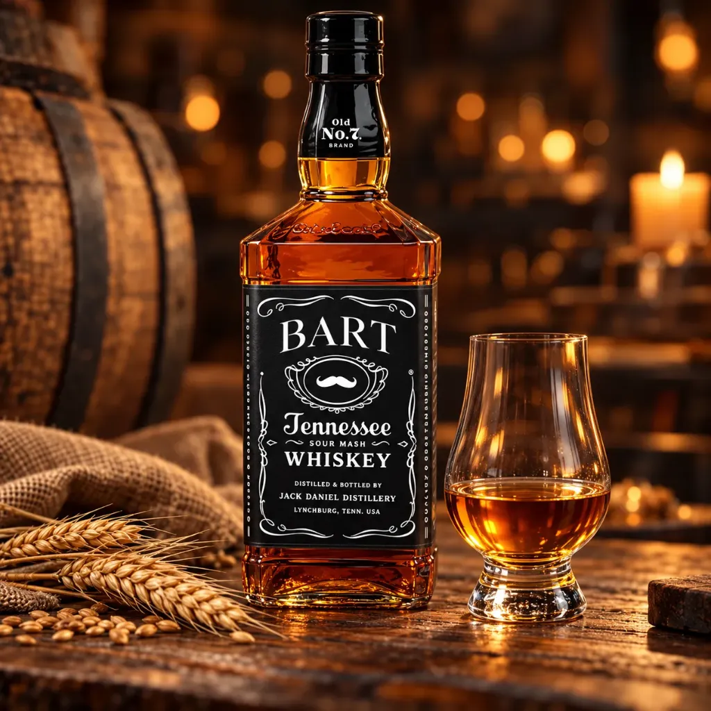 Gepersonaliseerd whisky-etiket Jack Daniel's-stijl (1 grote sticker)