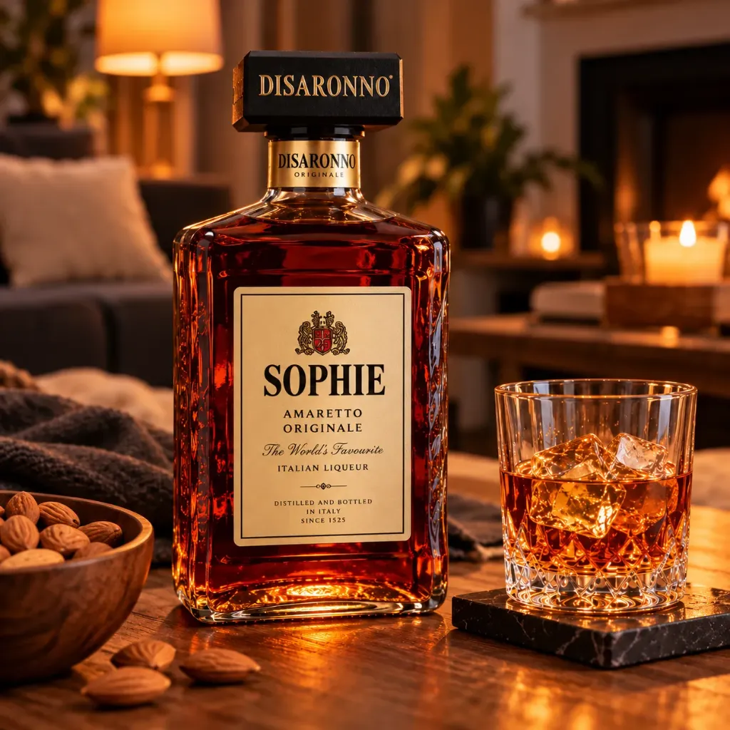 Gepersonaliseerd Disaronno-etiket met naam (1 grote sticker)