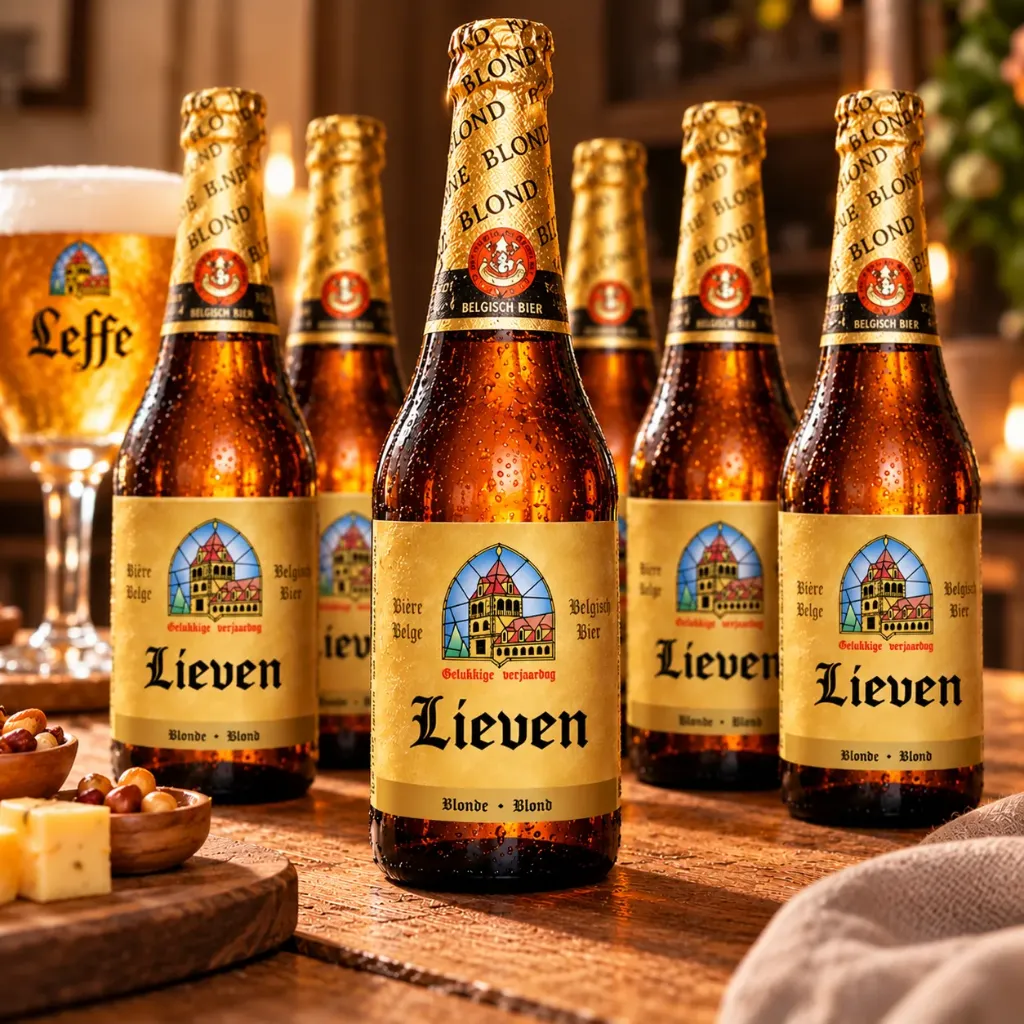 Gepersonaliseerde bieretiketten Leffe Blond-stijl (set van 6)